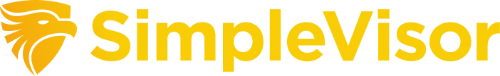 SimpleVisor logo featuring an eagle icon and the brand name in yellow